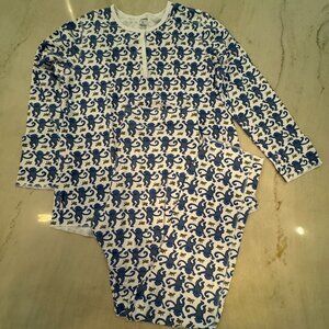 Roller Rabbit Women's Monkey Long Sleeve Pajama Set *EXCELLENT CONDITION*